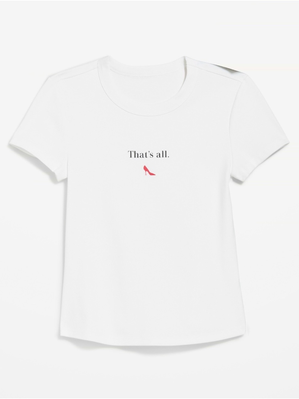The Devil Wears Prada White Short-Sleeve Cropped Tee Size M